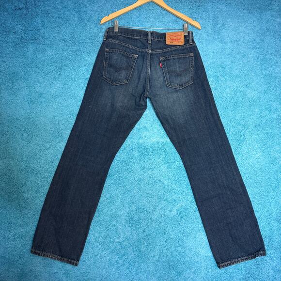Levis 514 Jeans W30 L30 Mens Dark Blue Straight Fit Vintage Denim Fits 30x29 - Picture 2 of 14